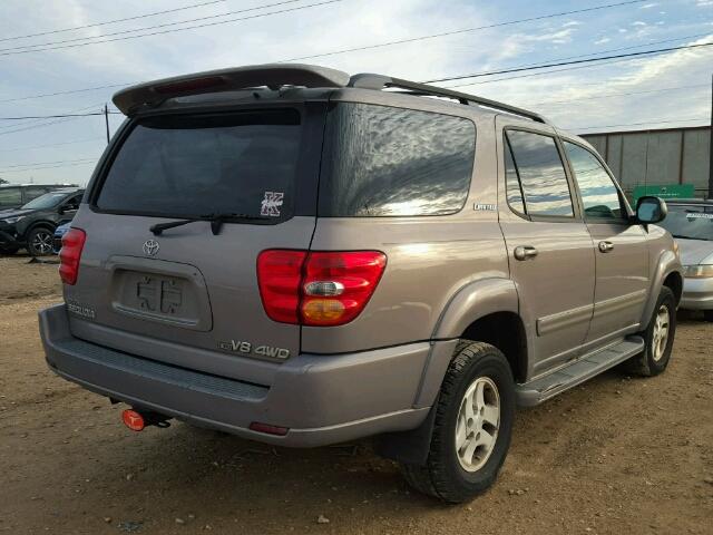 5TDBT48AX2S058153 - 2002 TOYOTA SEQUOIA LI GRAY photo 4