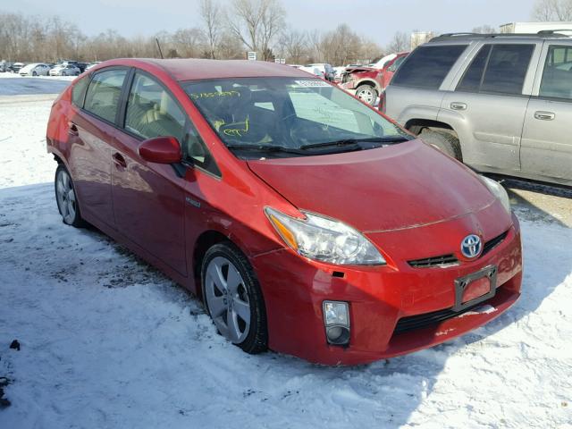 JTDKN3DU5A0177766 - 2010 TOYOTA PRIUS RED photo 1