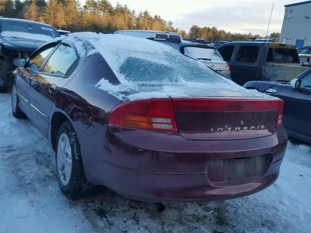 2B3HD46R2YH280338 - 2000 DODGE INTREPID BURGUNDY photo 3