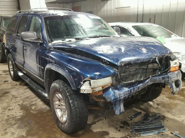 1B4HS28N11F632901 - 2001 DODGE DURANGO BLUE photo 1