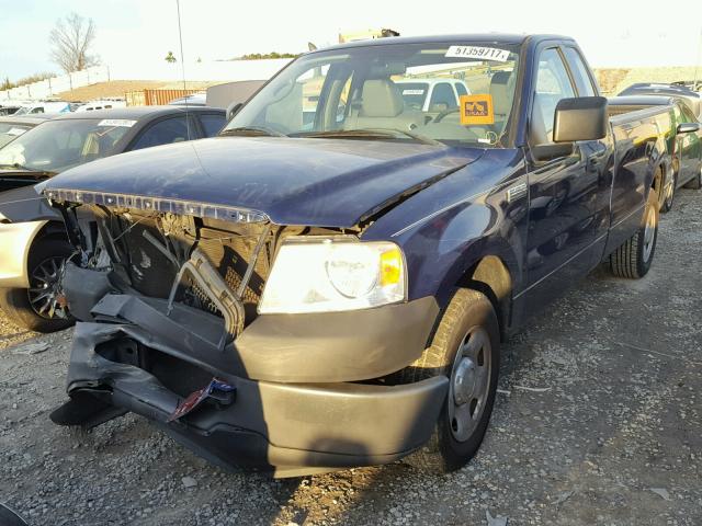 1FTRF12228KD52443 - 2008 FORD F150 BLUE photo 2