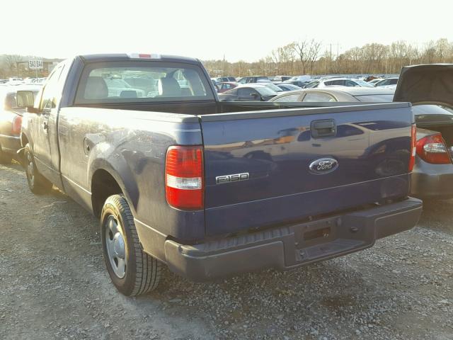 1FTRF12228KD52443 - 2008 FORD F150 BLUE photo 3