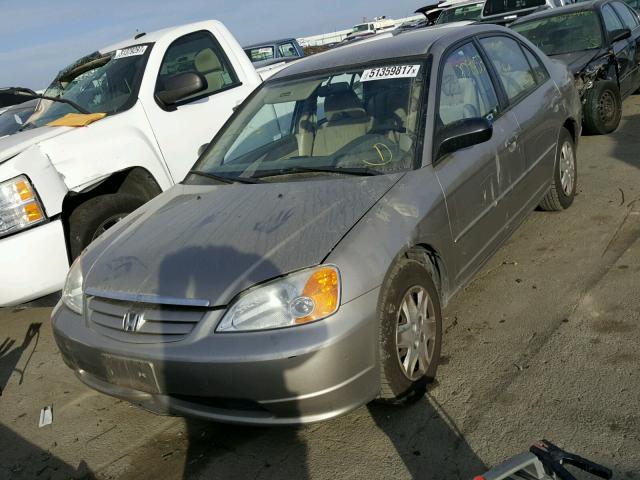 2HGES15583H527764 - 2003 HONDA CIVIC LX BROWN photo 2