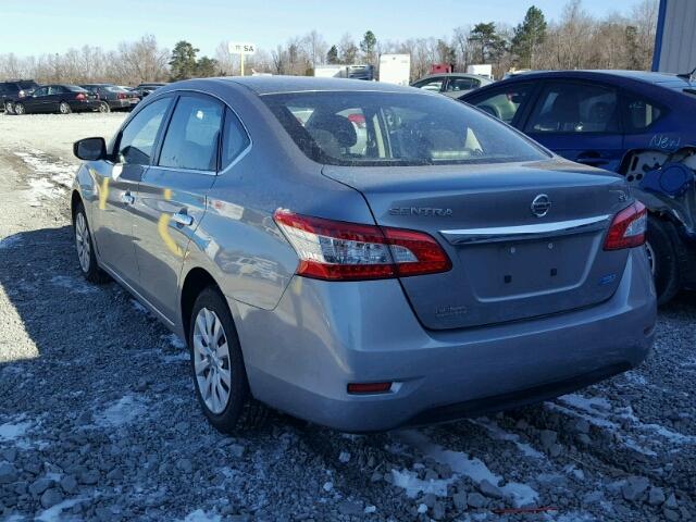 3N1AB7APXDL751346 - 2013 NISSAN SENTRA S SILVER photo 3
