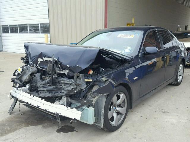 WBANU53568CT03760 - 2008 BMW 528 I BLUE photo 2