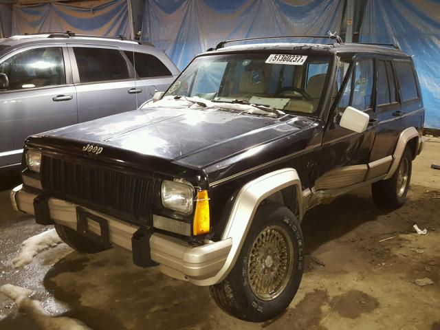 1J4FJ78S3TL314888 - 1996 JEEP CHEROKEE C BLUE photo 2