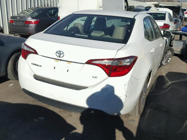 5YFBURHE6FP207248 - 2015 TOYOTA COROLLA L WHITE photo 4