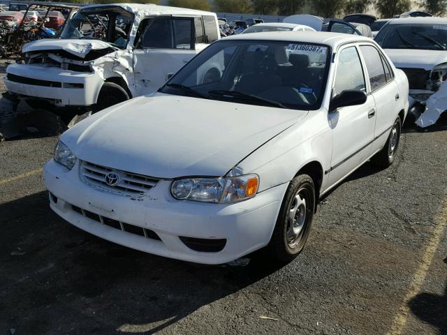 1NXBR12E11Z469617 - 2001 TOYOTA COROLLA CE WHITE photo 2