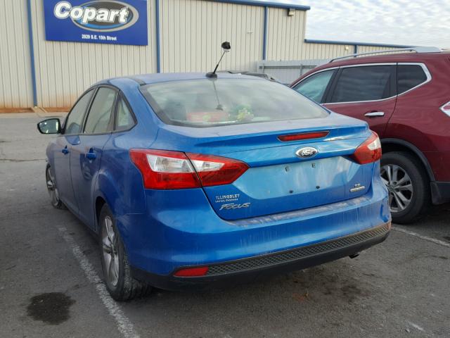 1FADP3F23DL189339 - 2013 FORD FOCUS SE BLUE photo 3