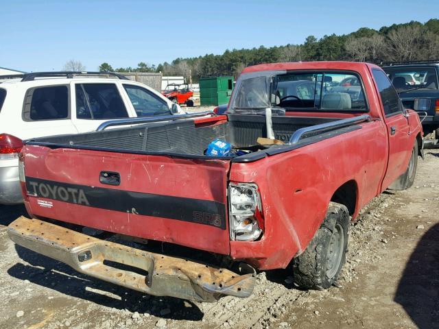 JT4VD10C8P0005127 - 1993 TOYOTA T100 SR5 RED photo 4