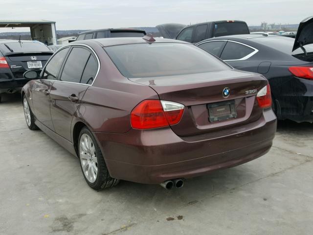 WBAVB33596PS10232 - 2006 BMW 330 I PURPLE photo 3