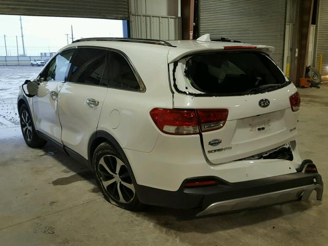 5XYPH4A51HG251026 - 2017 KIA SORENTO EX WHITE photo 3