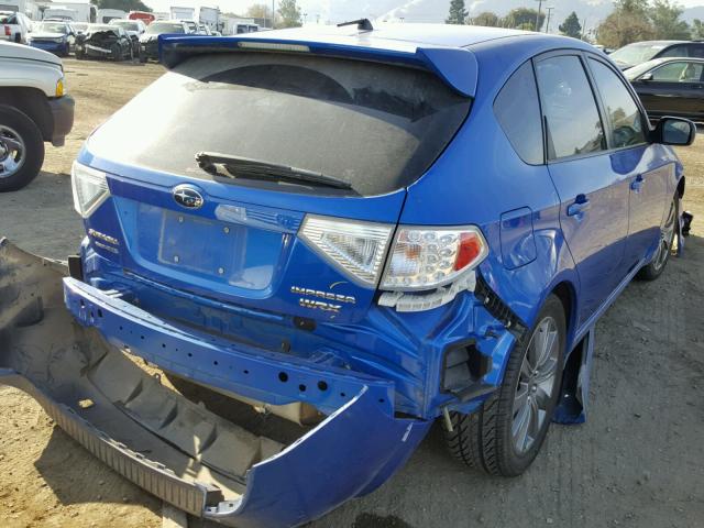 JF1GH7G68AG804166 - 2010 SUBARU IMPREZA WR BLUE photo 4