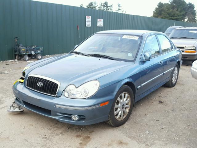 KMHWF35H24A083984 - 2004 HYUNDAI SONATA GLS BLUE photo 2