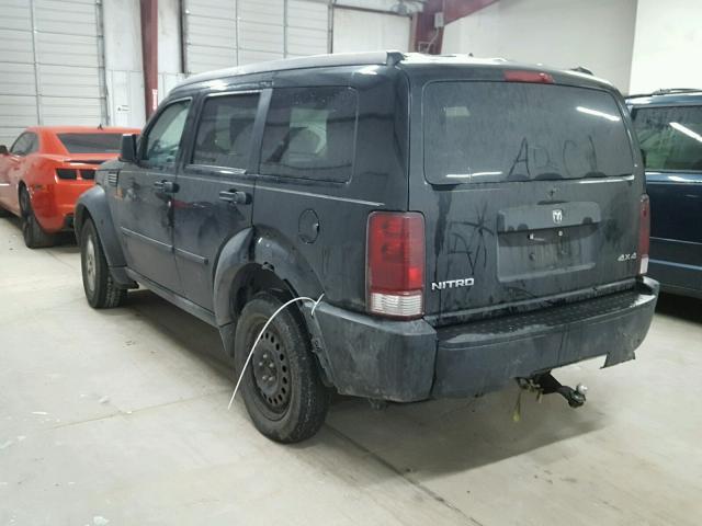 1D8GU28K27W597424 - 2007 DODGE NITRO SXT BLACK photo 3