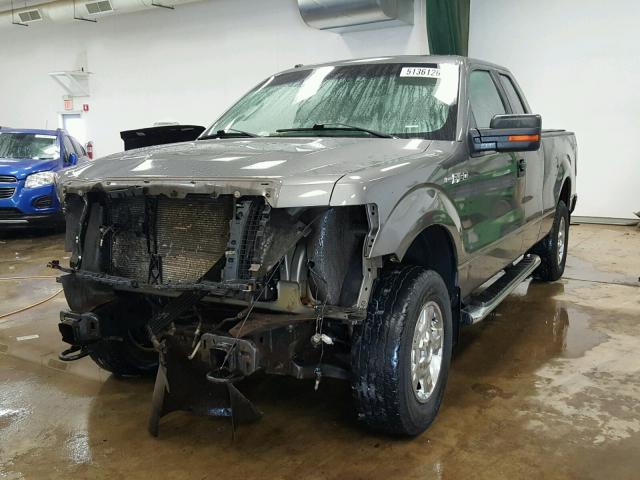 1FTEX1E82AFB92445 - 2010 FORD F150 SUPER GRAY photo 2