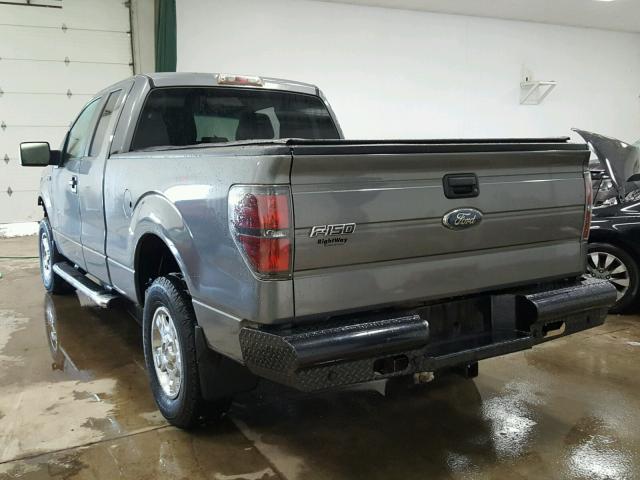 1FTEX1E82AFB92445 - 2010 FORD F150 SUPER GRAY photo 3