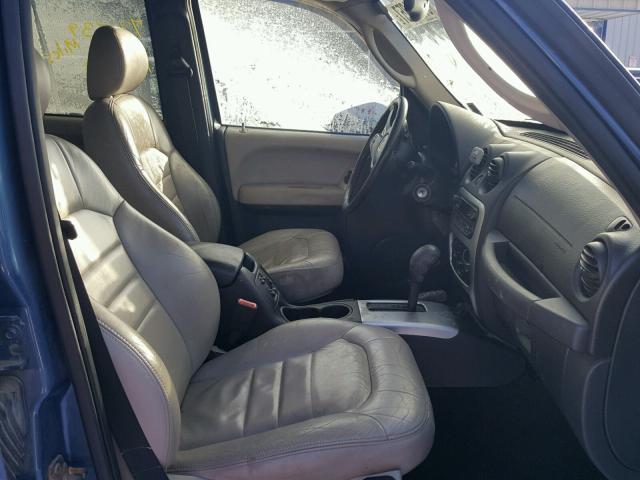 1J4GL58K54W178539 - 2004 JEEP LIBERTY LI BLUE photo 5