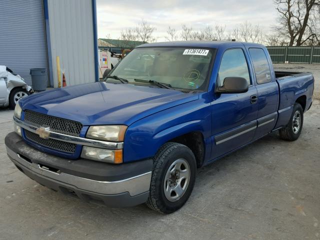 2GCEC19TX41421721 - 2004 CHEVROLET SILVERADO BLUE photo 2