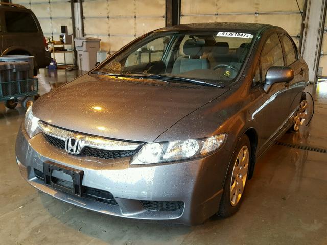 2HGFA1F54BH527944 - 2011 HONDA CIVIC LX GRAY photo 2