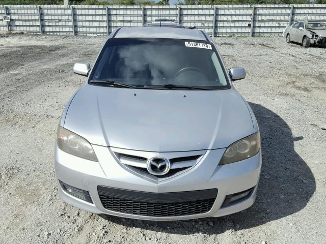 JM1BK323081805076 - 2008 MAZDA 3 S SILVER photo 9