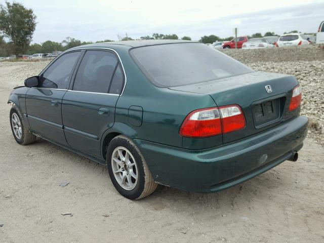 2HGEJ6616XH561445 - 1999 HONDA CIVIC BASE GREEN photo 3