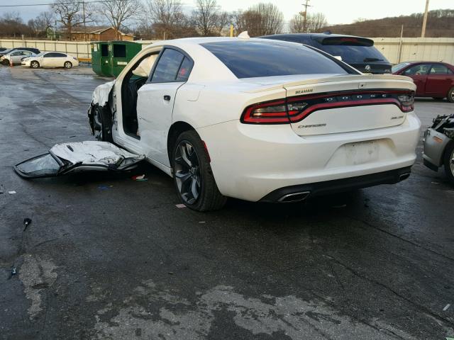 2C3CDXHG3GH241749 - 2016 DODGE CHARGER SX WHITE photo 3