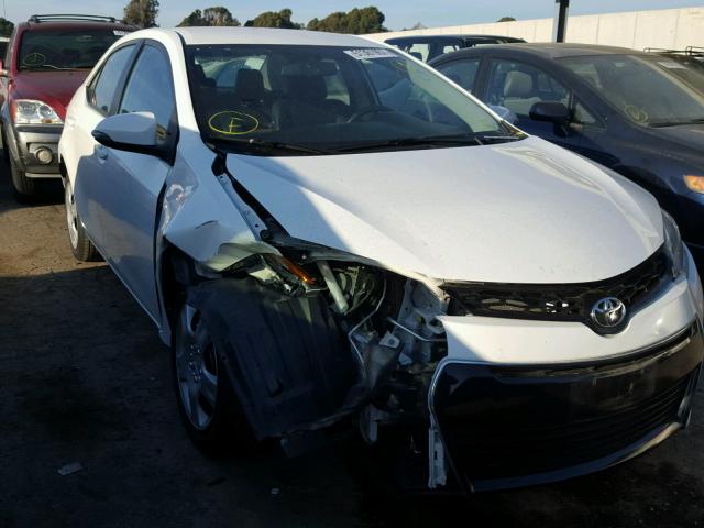 2T1BURHE9FC348363 - 2015 TOYOTA COROLLA L WHITE photo 1