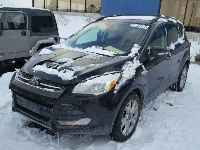 1FMCU9HX1DUC12701 - 2013 FORD ESCAPE SEL BLACK photo 2