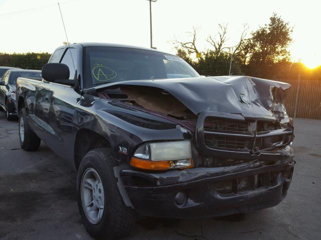 1B7GL23Y2VS285816 - 1997 DODGE DAKOTA BLACK photo 1