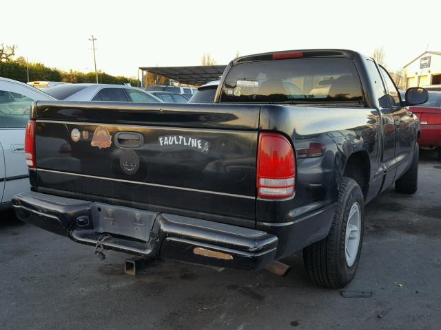 1B7GL23Y2VS285816 - 1997 DODGE DAKOTA BLACK photo 4