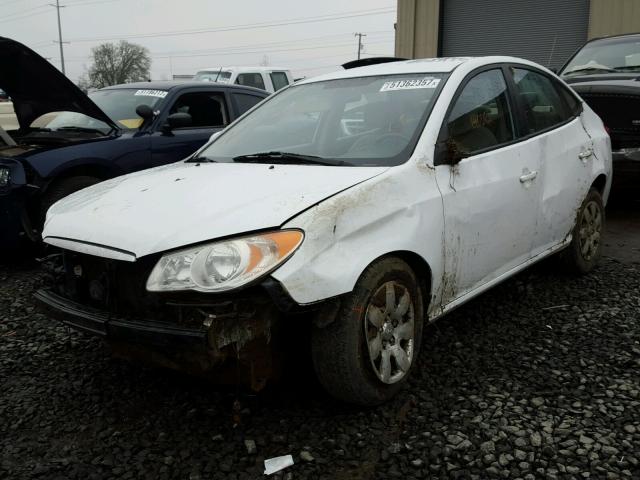 KMHDU46D37U132742 - 2007 HYUNDAI ELANTRA GL WHITE photo 2