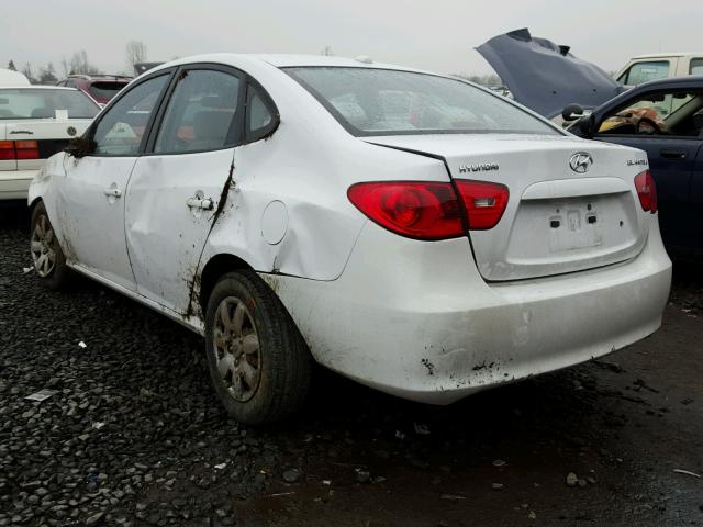 KMHDU46D37U132742 - 2007 HYUNDAI ELANTRA GL WHITE photo 3