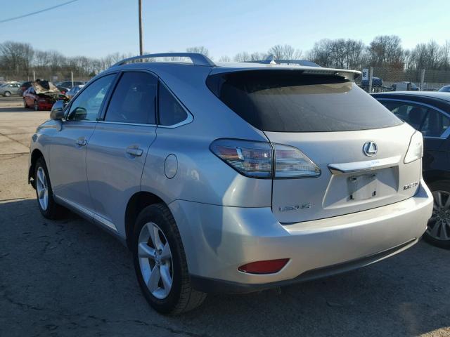 2T2BK1BA0AC020394 - 2010 LEXUS RX 350 SILVER photo 3