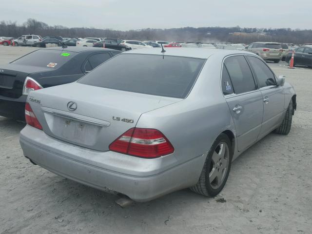 JTHBN36F240127179 - 2004 LEXUS LS 430 SILVER photo 4