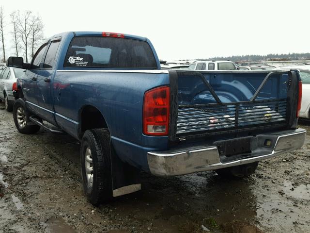 3D7KU28C14G247042 - 2004 DODGE RAM 2500 S BLUE photo 3