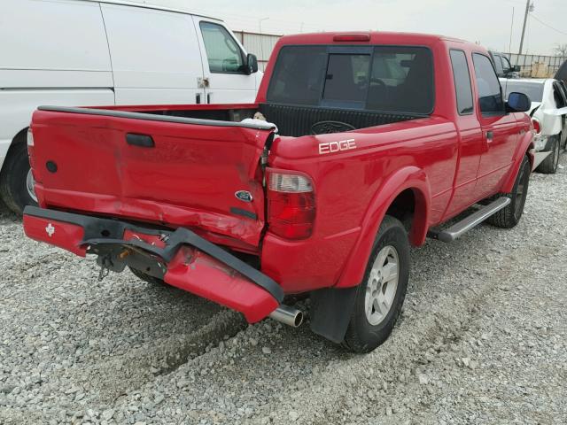 1FTYR14U45PA73799 - 2005 FORD RANGER SUP RED photo 4