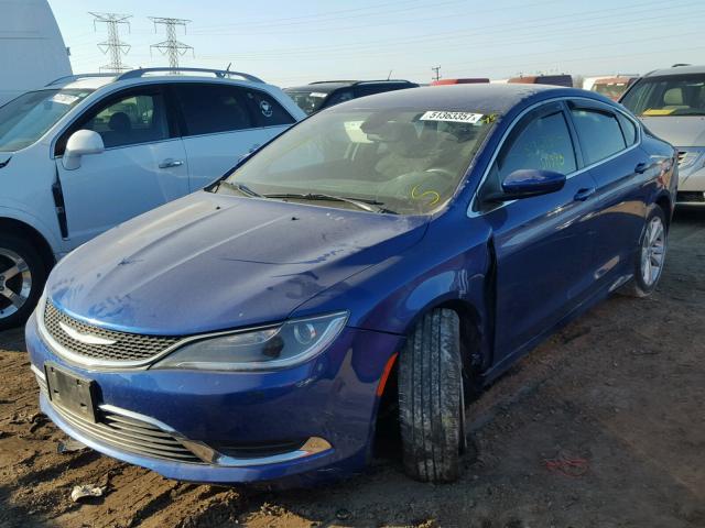 1C3CCCAB6FN507779 - 2015 CHRYSLER 200 LIMITE BLUE photo 2