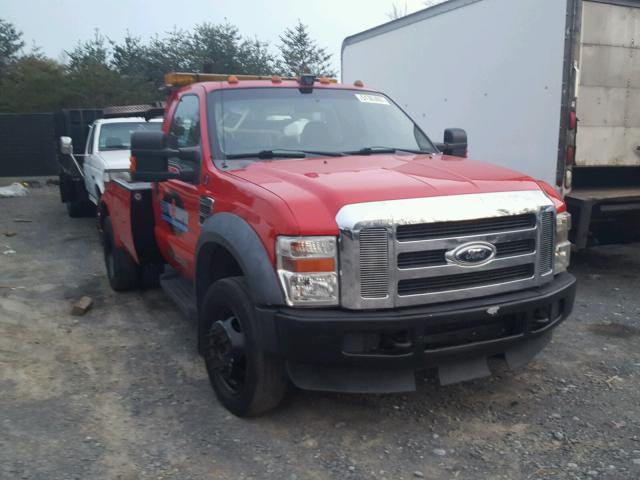 1FDXF46R98ED04125 - 2008 FORD F450 SUPER RED photo 1