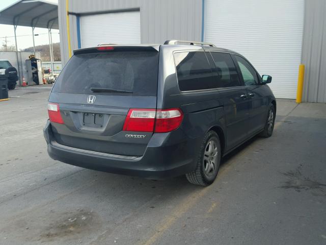 5FNRL38445B011373 - 2005 HONDA ODYSSEY EX GRAY photo 4