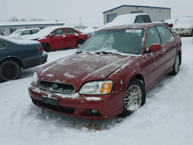 4S3BE635437215994 - 2003 SUBARU LEGACY L RED photo 2