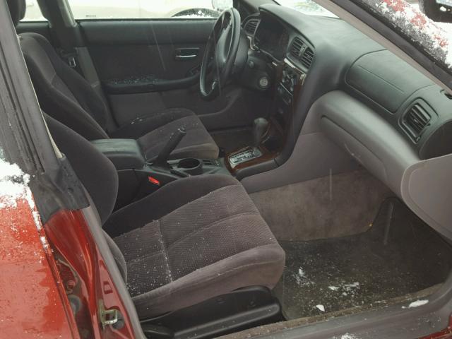 4S3BE635437215994 - 2003 SUBARU LEGACY L RED photo 5