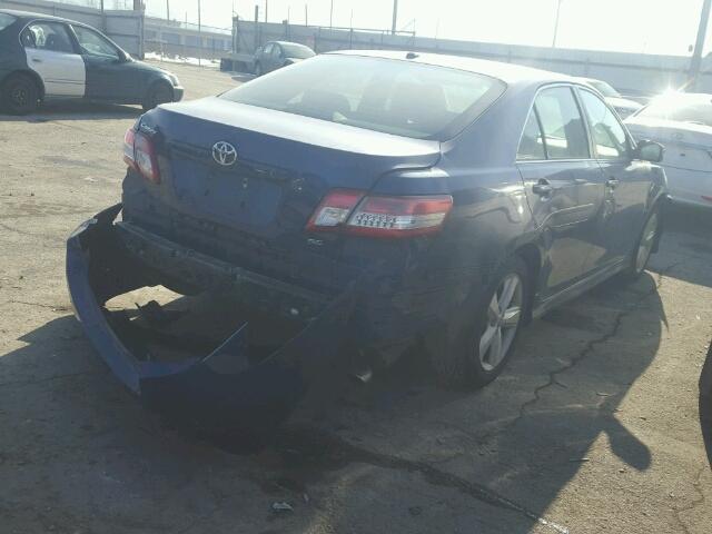 4T1BF3EK5AU522504 - 2010 TOYOTA CAMRY BASE BLUE photo 4