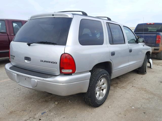 1D4HR38N73F597744 - 2003 DODGE DURANGO SP SILVER photo 4