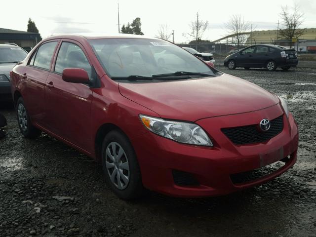 1NXBU40E19Z155707 - 2009 TOYOTA COROLLA BA RED photo 1