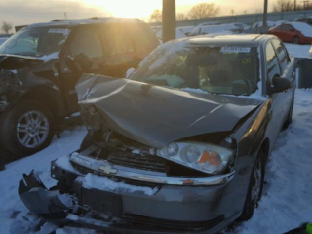 1G1ZT52845F318697 - 2005 CHEVROLET MALIBU LS ნაცრისფერი ფოტო 2