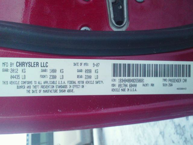 1B3HB48BX8D558681 - 2008 DODGE CALIBER SX RED photo 10