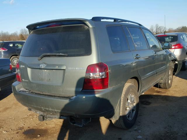 JTEEP21A870229021 - 2007 TOYOTA HIGHLANDER GREEN photo 4