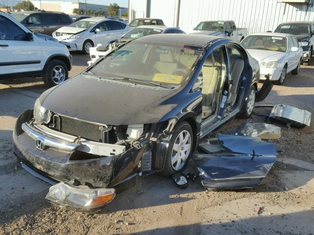 1HGFA16526L037768 - 2006 HONDA CIVIC LX BLACK photo 2