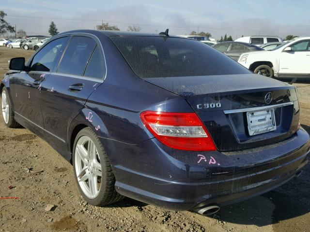 WDDGF54X18F055783 - 2008 MERCEDES-BENZ C 300 BLUE photo 3